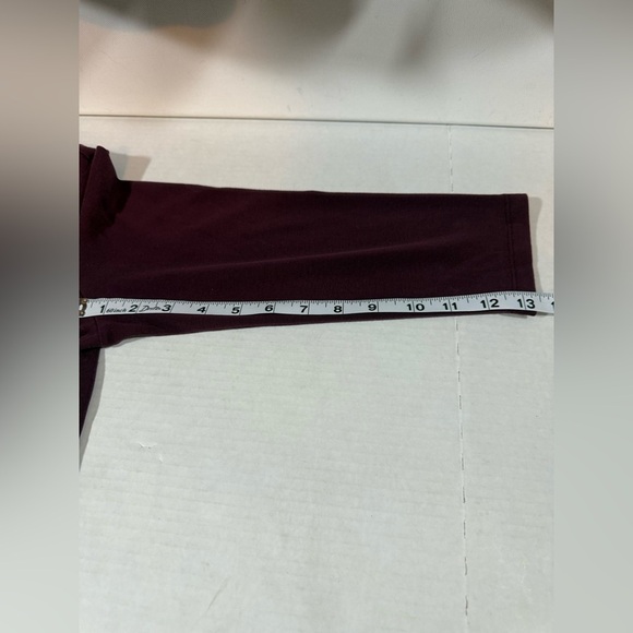 J Jill Perfect Pima Seamed Boat Neck Tee Shirt Women Sz PM Plum Classic Top - Picture 7 of 10